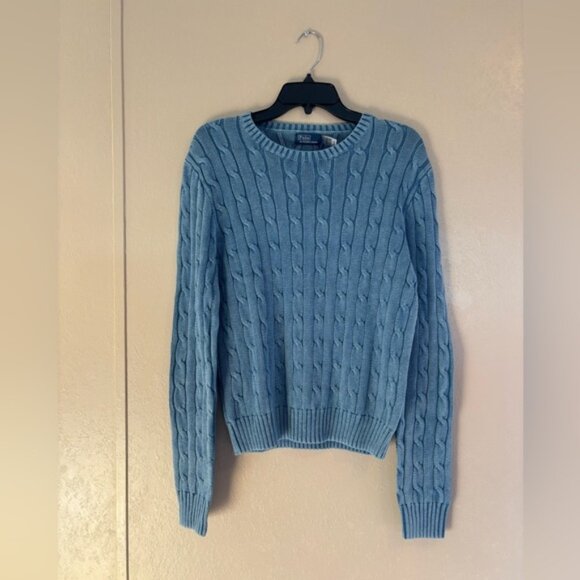 NWT Polo Ralph Lauren Elbow-Patch Cable-Knit Cotton Sweater sz XL - Picture 1 of 7